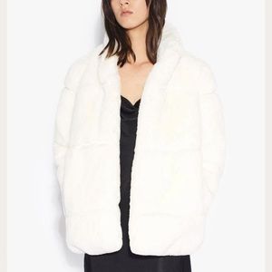 Apparis Cream/White Faux Fur Sarah Coat XS
